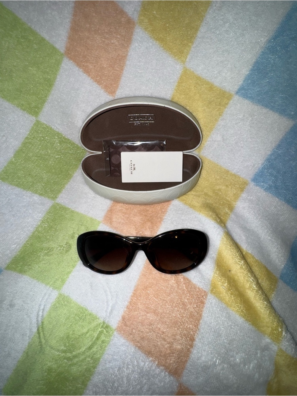 Coach Tortoiseshell butterfly Sunglasses with Case